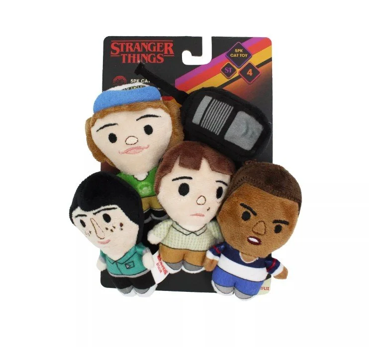 Stranger Things 5 Pack Plush Cat Toys, Catnip Inside